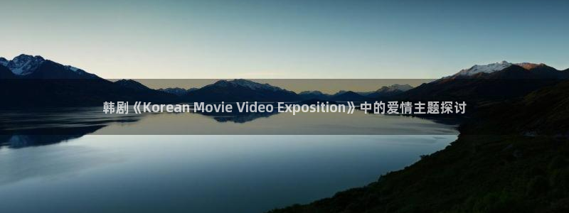欧美男人午夜影院：韩剧《Korean Movie Video Exposition》中的爱情主题探讨